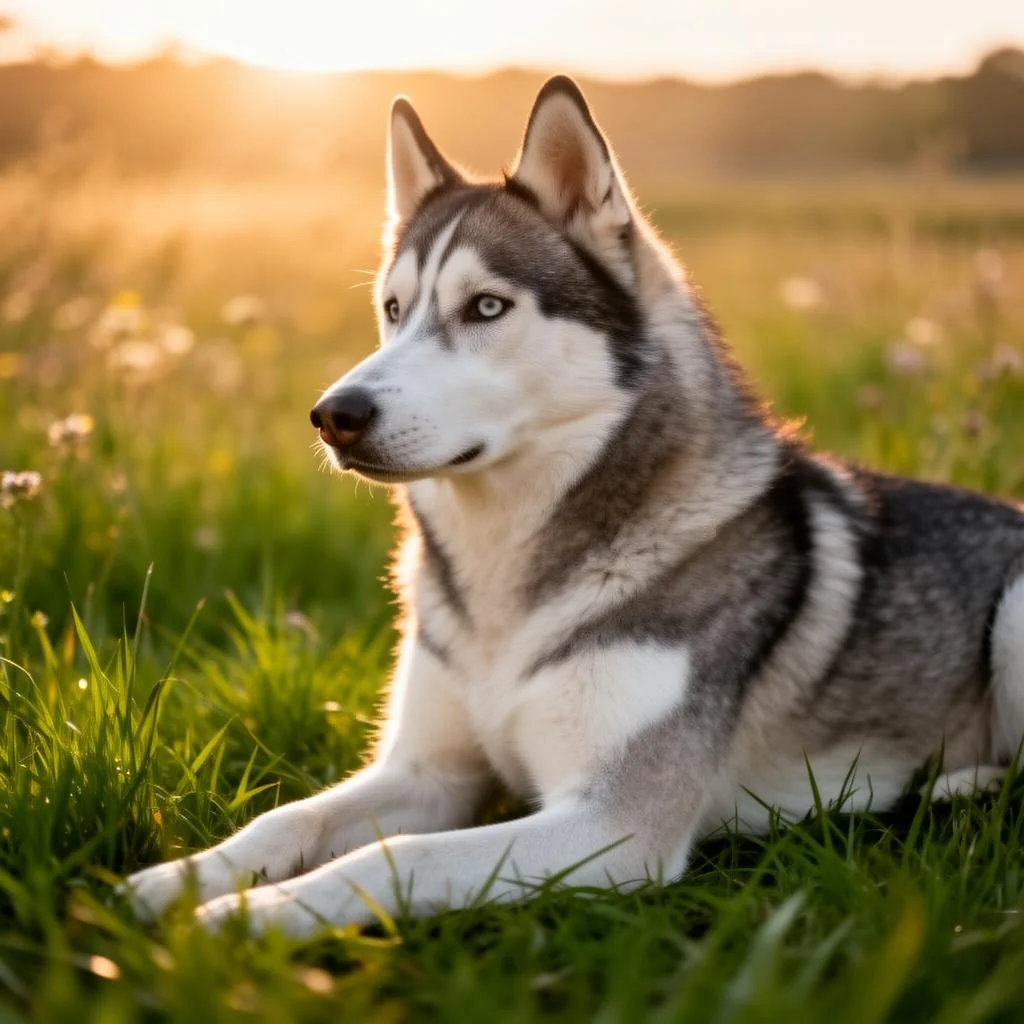 Jordan and Mishka (Siberian Husky)